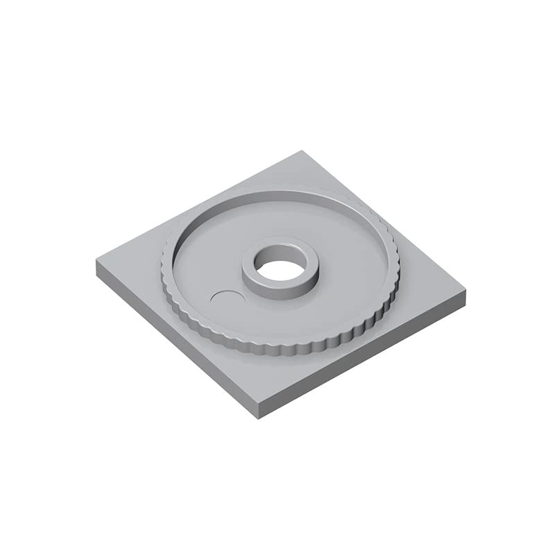 Gobricks GDS-893 4x4 Square Base Turntable - Locking Mechanism Compatible with Lego 61485 & Major Brick Brands - 194 Light Bluish Gray (10 Pieces) - Perfect for DIY Building Projects, Model Construction & Creative Play
