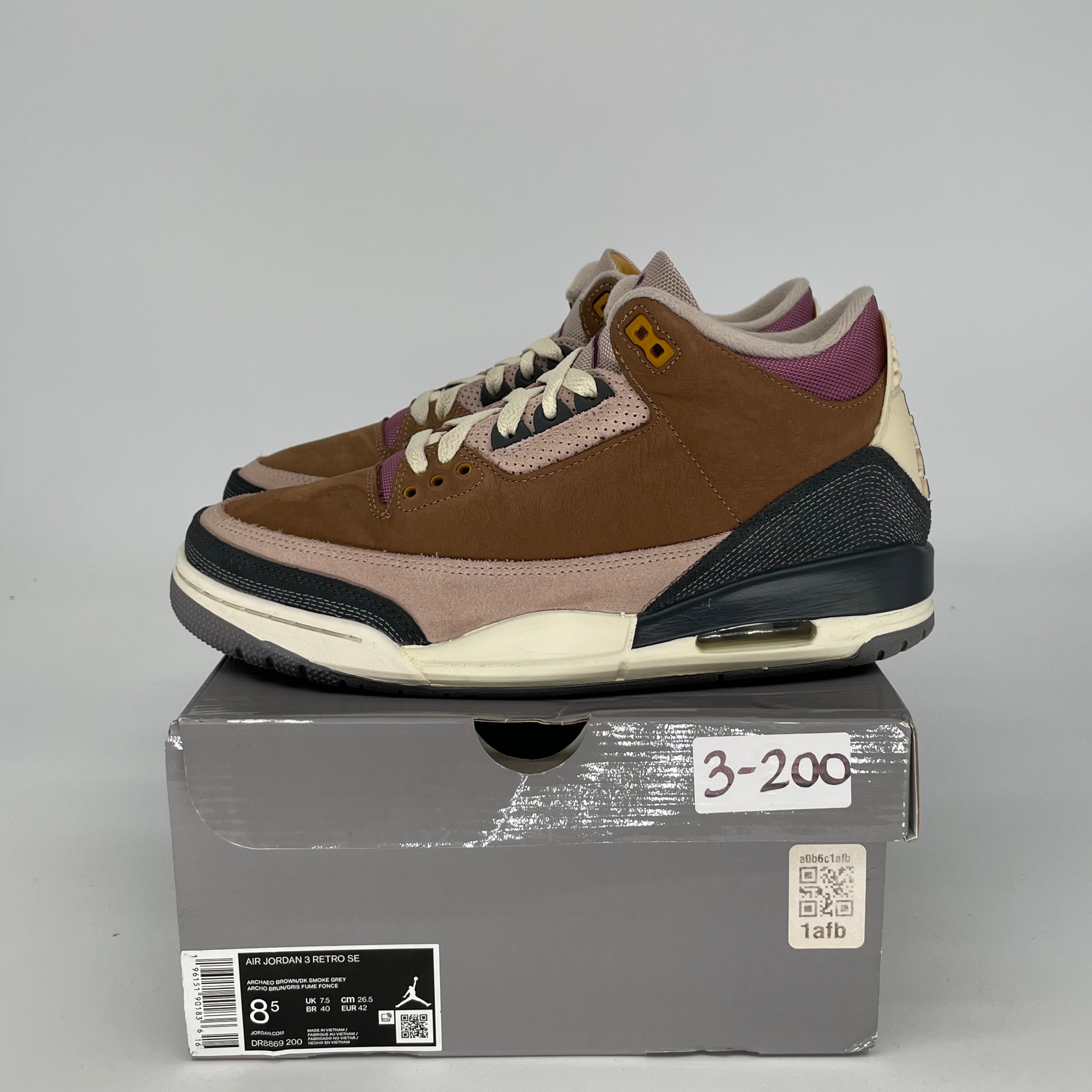 AIR JORDAN 3 WINTERIZED ARCHAEO BROWN MEN'S BASKETBALL SHOES SIZE 8.5/10W DR8869-200 - Perfect for Winter Streetwear & Basketball Performance