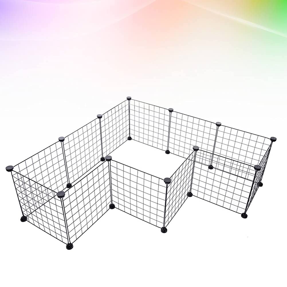 ULTECHNOVO 10-Piece Iron Pet Cage for Dogs & Rabbits - Indoor/Outdoor Use