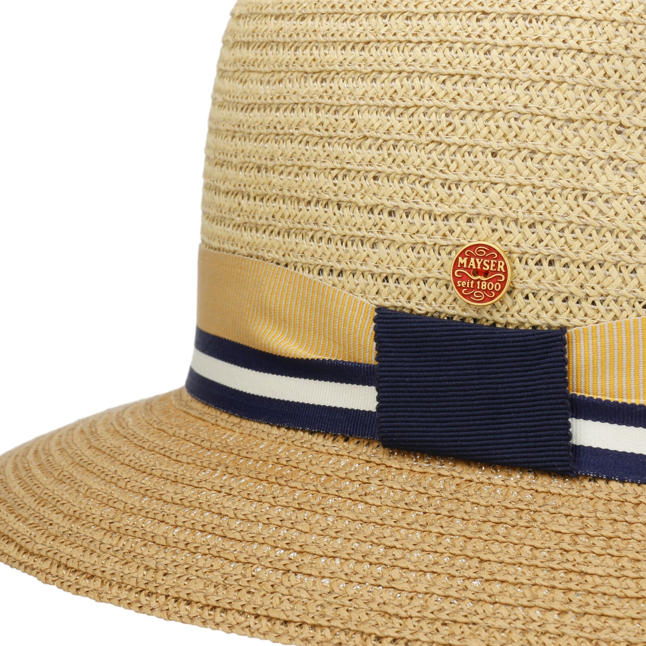 Stylish Mayser Nane Twotone Straw Hat for Women - Perfect for Travel, Beach, and Summer Outfits