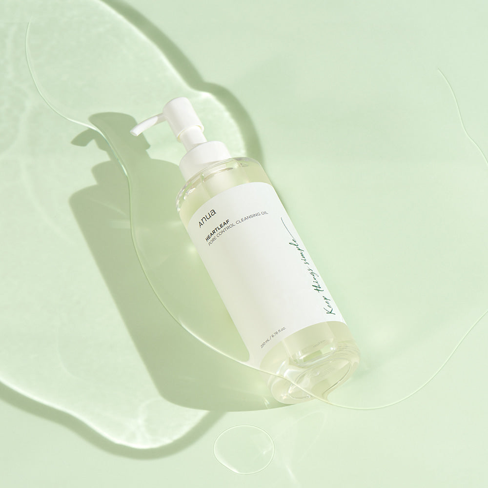 ANUA Heartleaf Pore Control Cleansing Oil 200ml - Korean Skincare for Oily & Acne-Prone Skin - Deep Cleansing & Makeup Remover for Daily Face Wash Routine