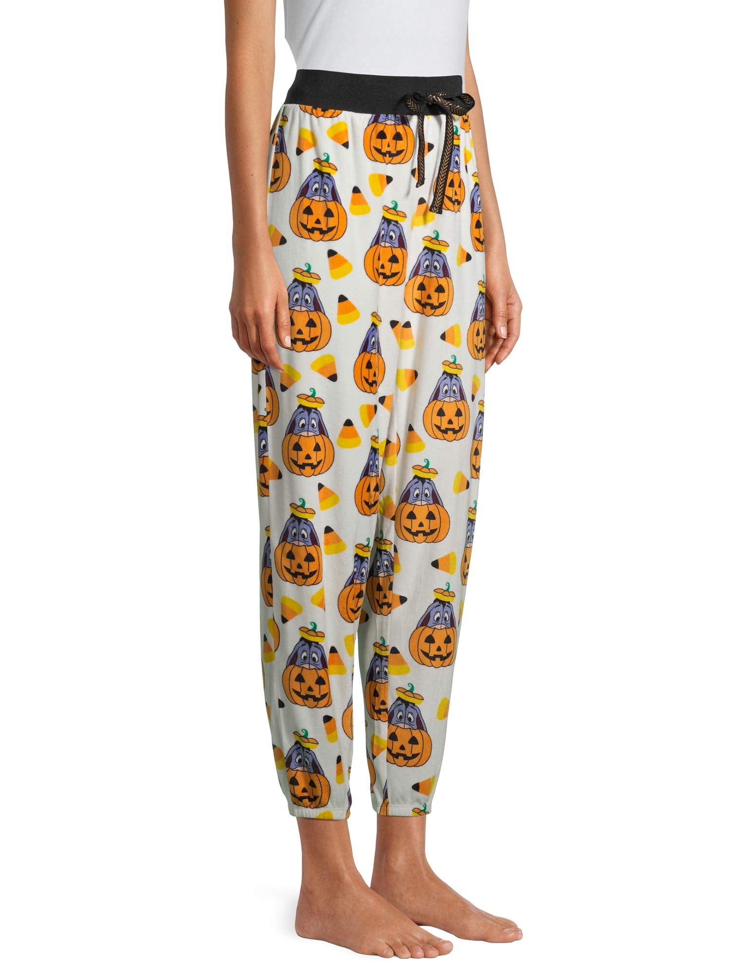 Eeyore Halloween Winter White Jogger Sleep Pants for Women - Cozy Fleece Lounge Pants, X-Large - Perfect for Christmas Gifts, Sleepwear & Relaxing at Home