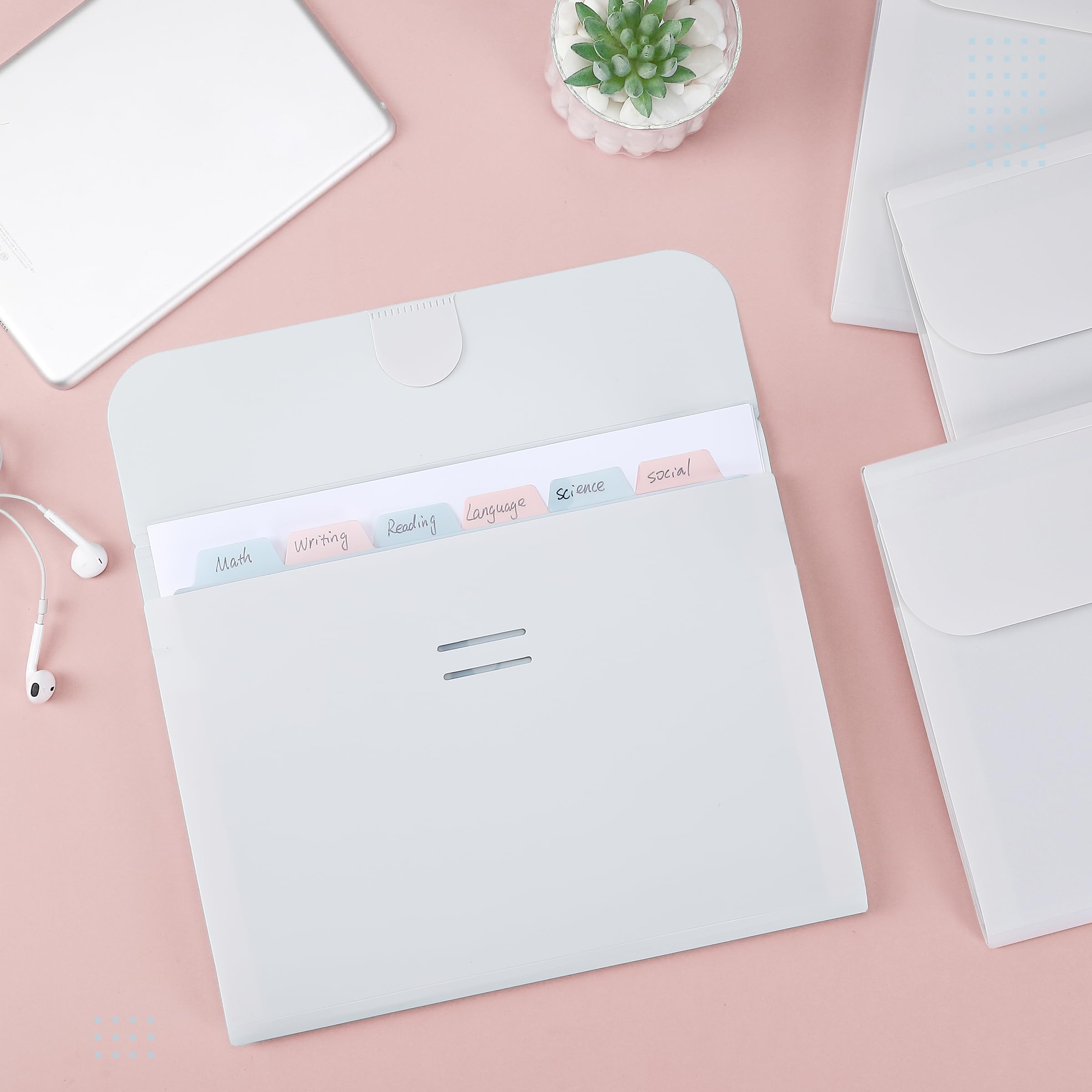 Mr. Pen- 5 Pack Accordion File Organizer with 7 Pockets, Expanding Document Folder for Office, School, Home & Travel - Perfect for Bills, Receipts, Tax Papers & Important Documents