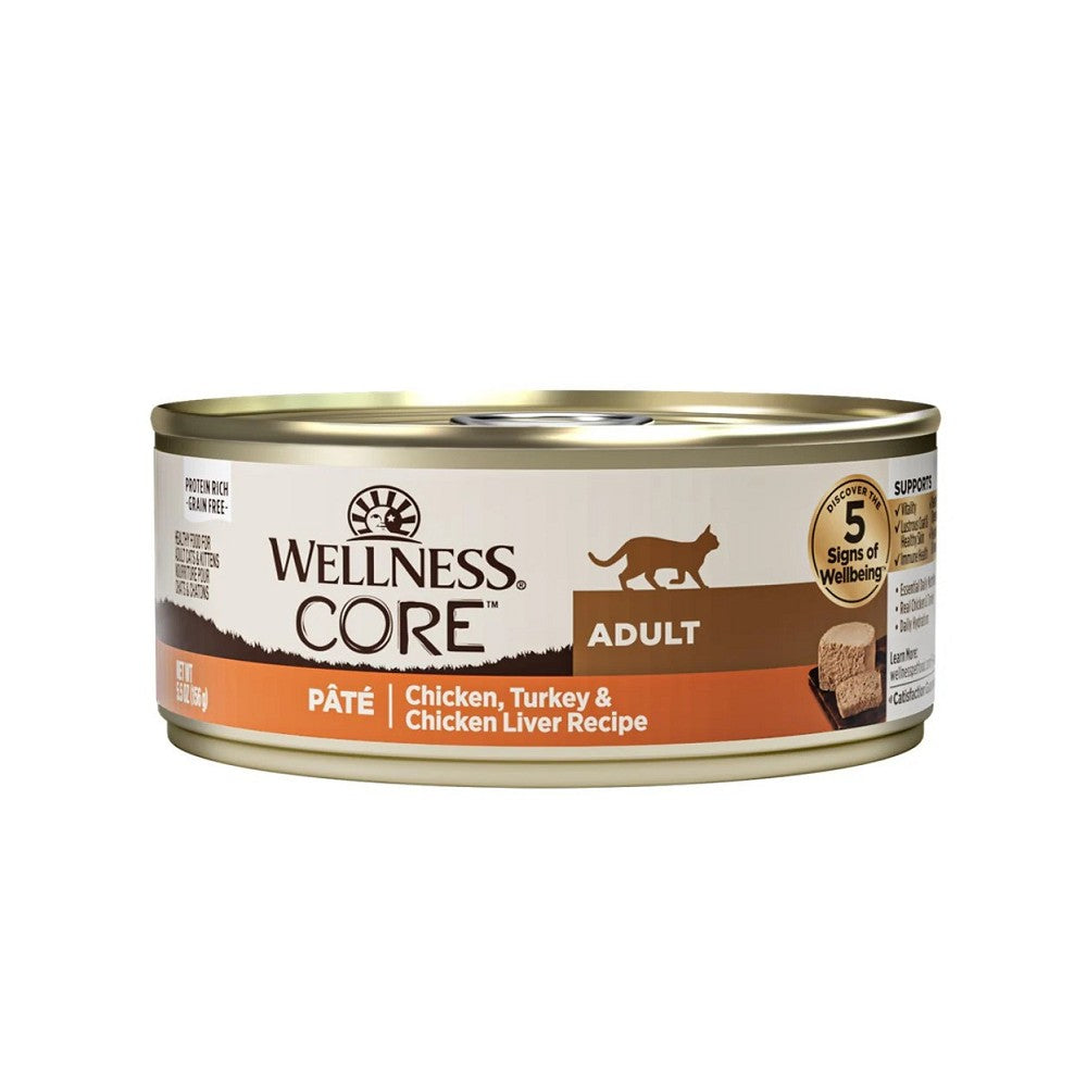 Premium CORE Pate Cat Food - Chicken, Turkey & Chicken Liver Recipe for Adult Cats - Grain-Free Wet Food for Healthy Digestion & Shiny Coat - Perfect for Picky Eaters & Daily Meals