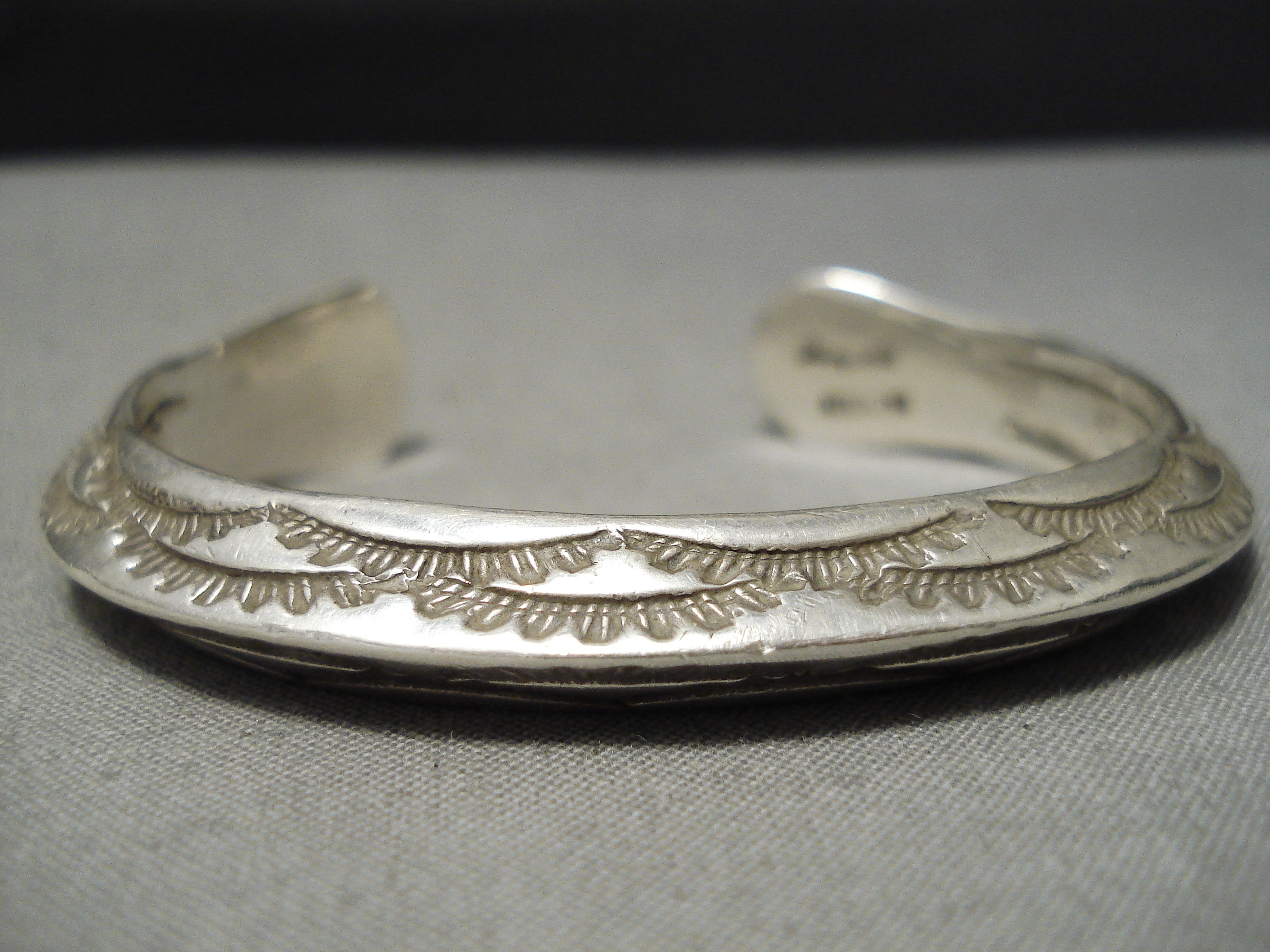 Authentic Vintage Navajo Sterling Silver Mary Bill Bracelet - Handcrafted Native American Jewelry for Women, Perfect for Boho Fashion & Special Occasions