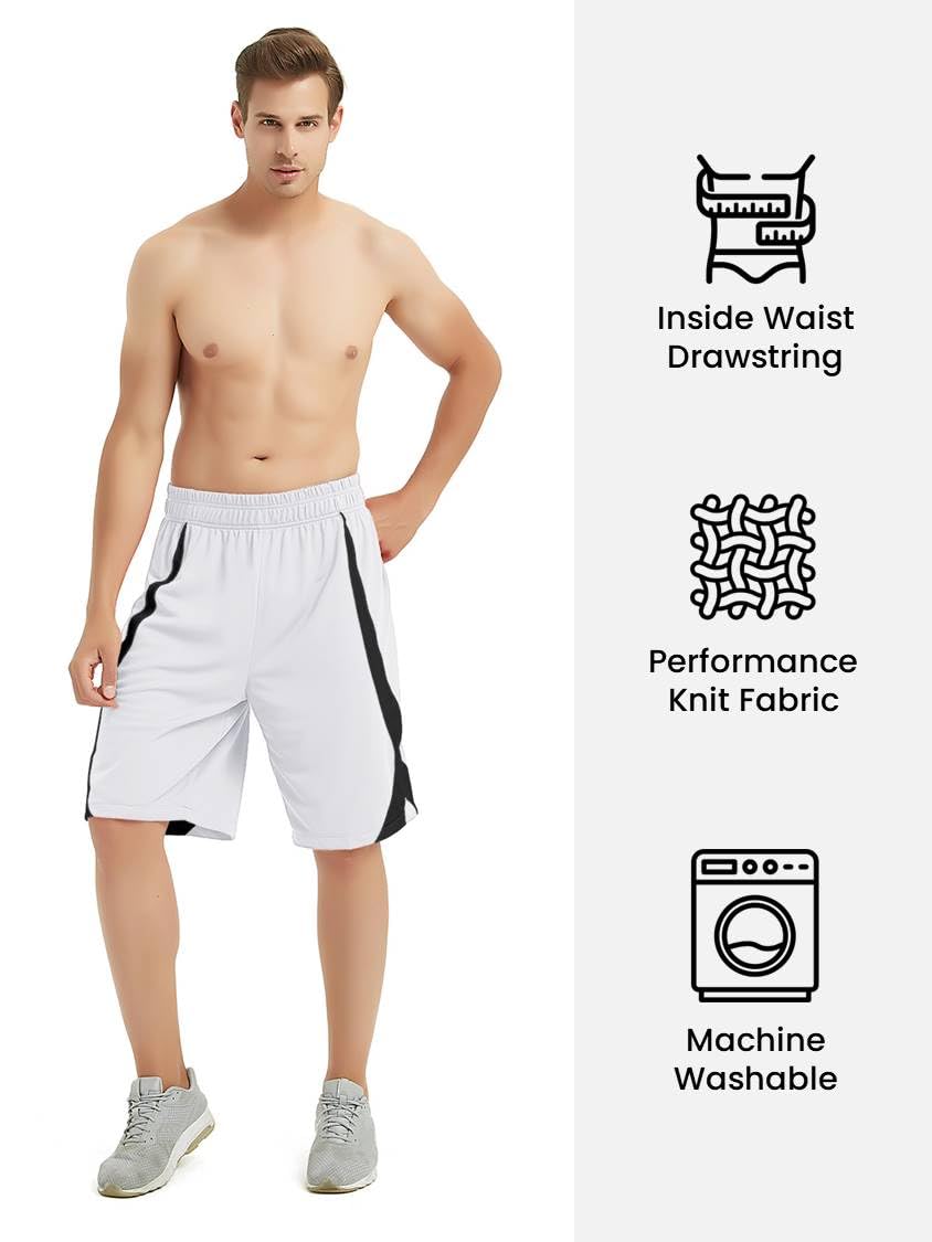 TopTie Men's Lounge Walking Shorts - Comfortable Pajama Active Shorts for Workout, MMA Training & Casual Wear - Breathable Flag Football Shorts No Pockets - Perfect for Home, Gym & Outdoor Activities