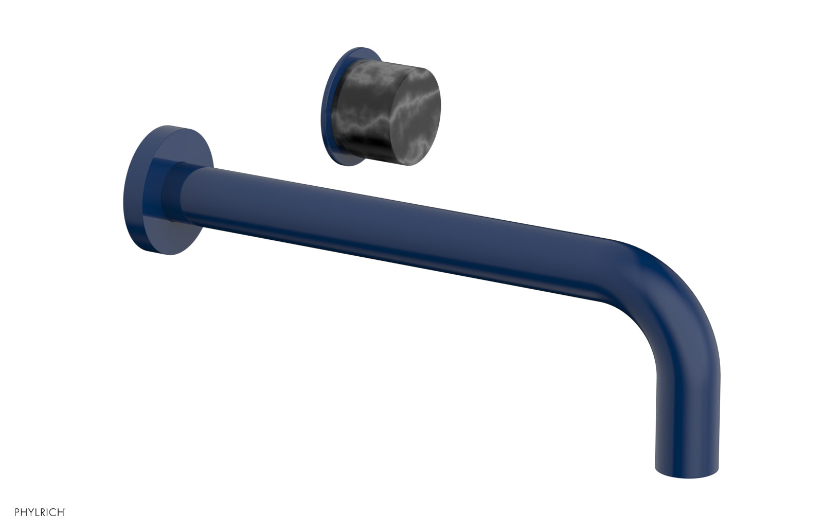 Premium Black Marble Single Handle Wall Mount Bathroom Faucet - Basic II 10