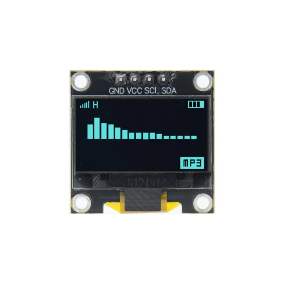 0.96 Inch Yellow-Blue OLED Display Module for Arduino, Raspberry Pi - High Resolution 128x64 Pixel Screen for DIY Electronics Projects, Wearables & IoT Devices