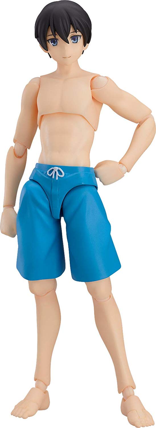 Figma #415 Male Swimsuit Body (Ryo) - Anime Action Figure for Collectors & Display - Perfect for Cosplay, Photography & Anime Enthusiasts