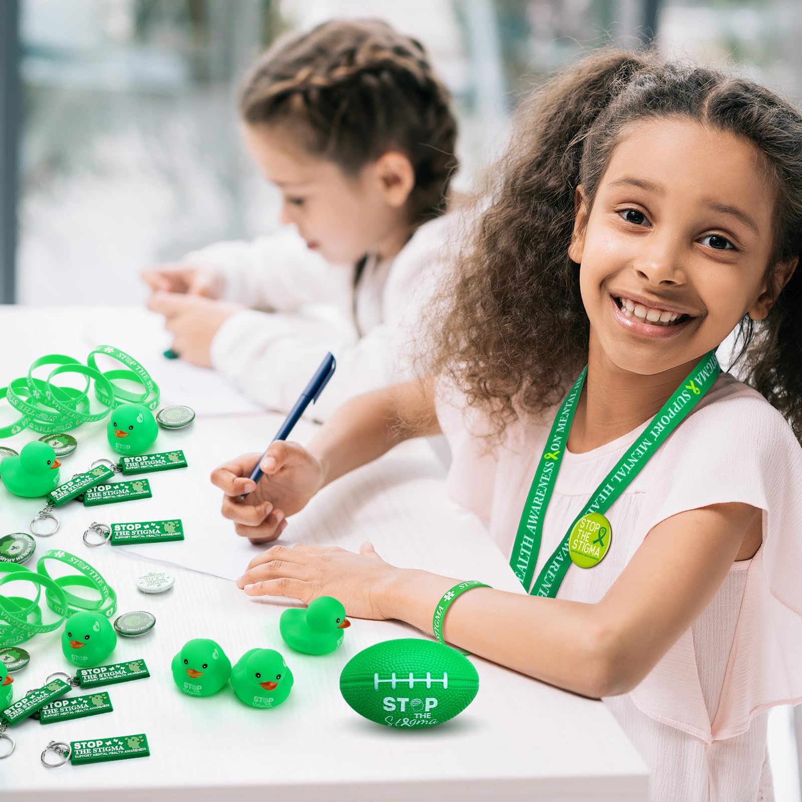 Mental Health Awareness Kit - 2350 Pcs with Stickers, Keychains & Stress Balls for Office & School Support