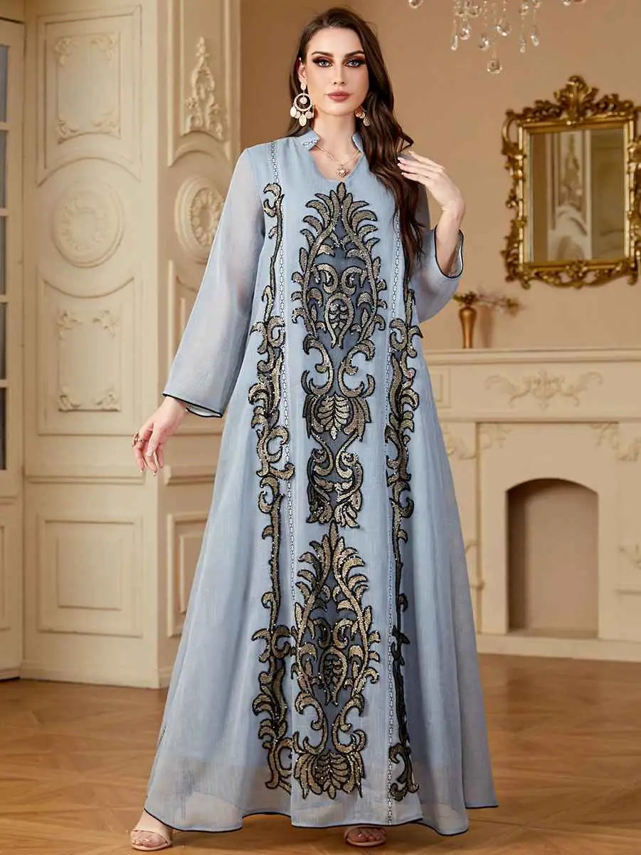 Elegant Embroidery Eid Caftan Dress for Women - Perfect for Wedding, Party & Special Occasions | Boho Chic Maxi Kaftan for Celebrations & Festive Events