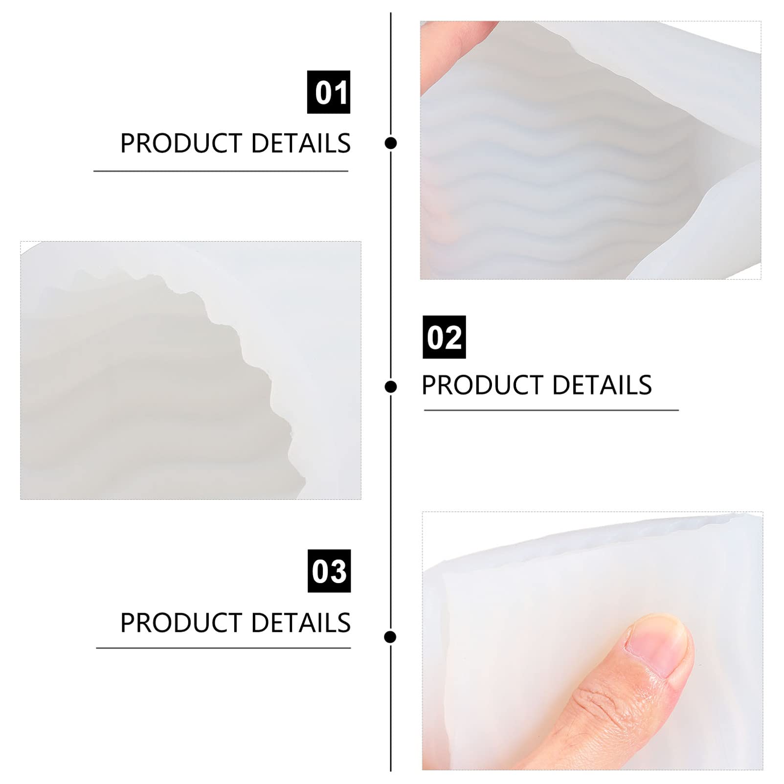 Geometric Abstract Silicone Candle Mold - DIY Scented Candle Making Kit, Reusable White Candle Soap Mold for Home Decor, Wedding Favors & Aromatherapy Gifts
