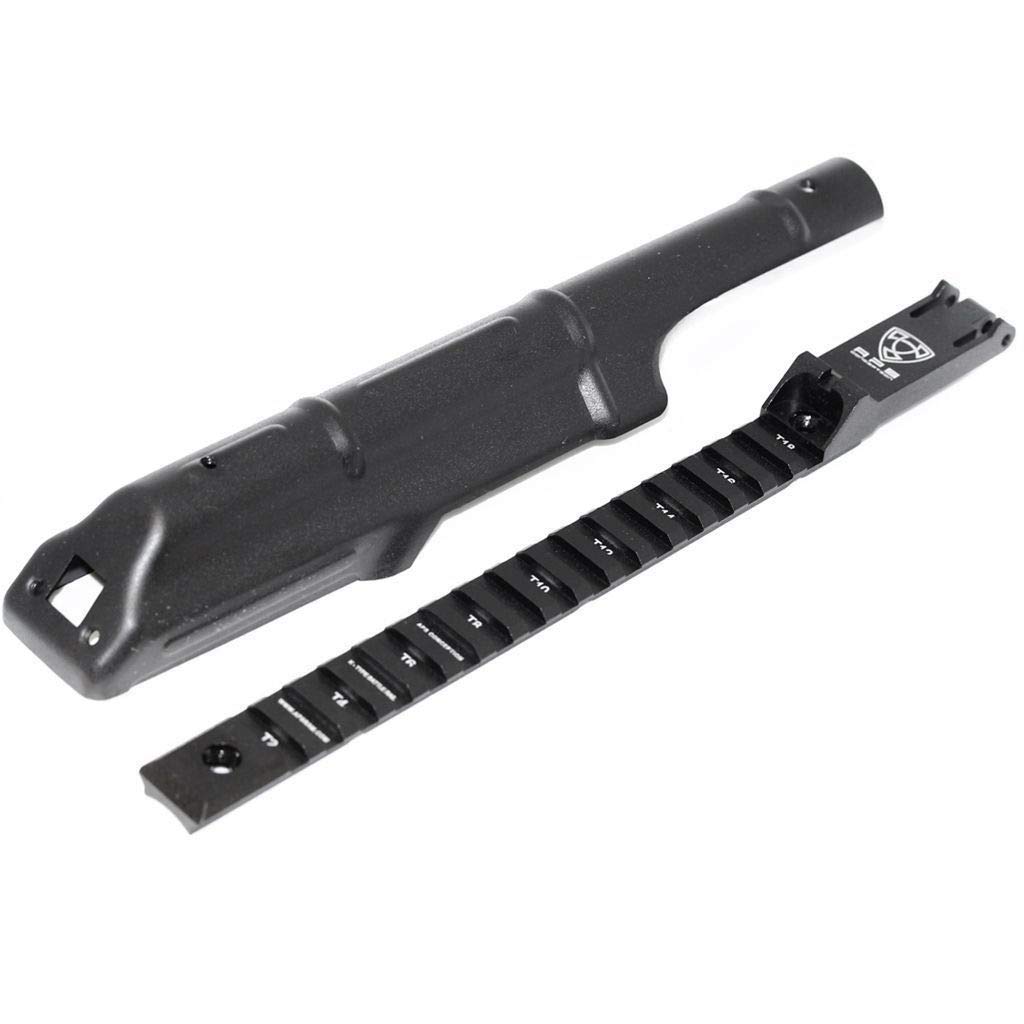 APS AK Receiver Cover with Tactical Rail & Rear Sight - Compatible with AEK Series AEG Airsoft Rifles - Durable Black Tactical Accessory for Airsoft Battles & Training