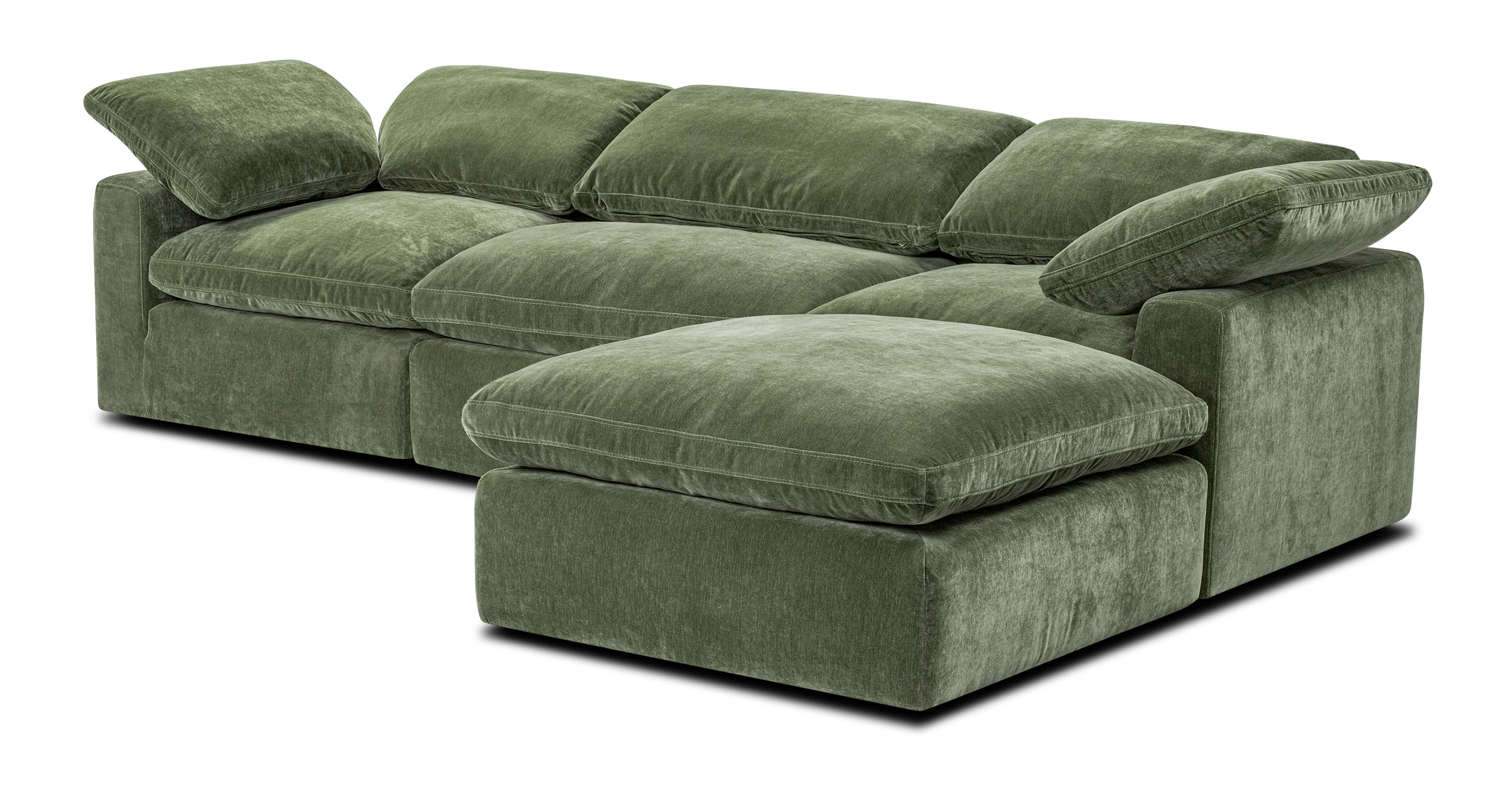 4-Seat Aspen Modular Sectional Sofa - Modern L-Shaped Couch for Living Room, Family Room & Home Theater - Soft Fabric Upholstery with Reversible Chaise