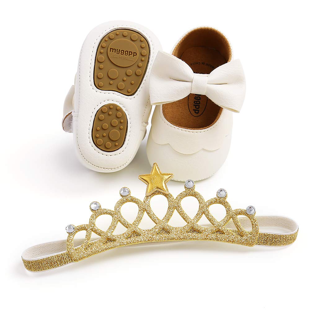 Premium Baby Girl Shoes | Soft Sole Infant Toddler Walking Shoes | Princess Mary Jane Style for Prewalkers & Weddings | Comfortable Crib Shoes for Special Occasions & Everyday Wear