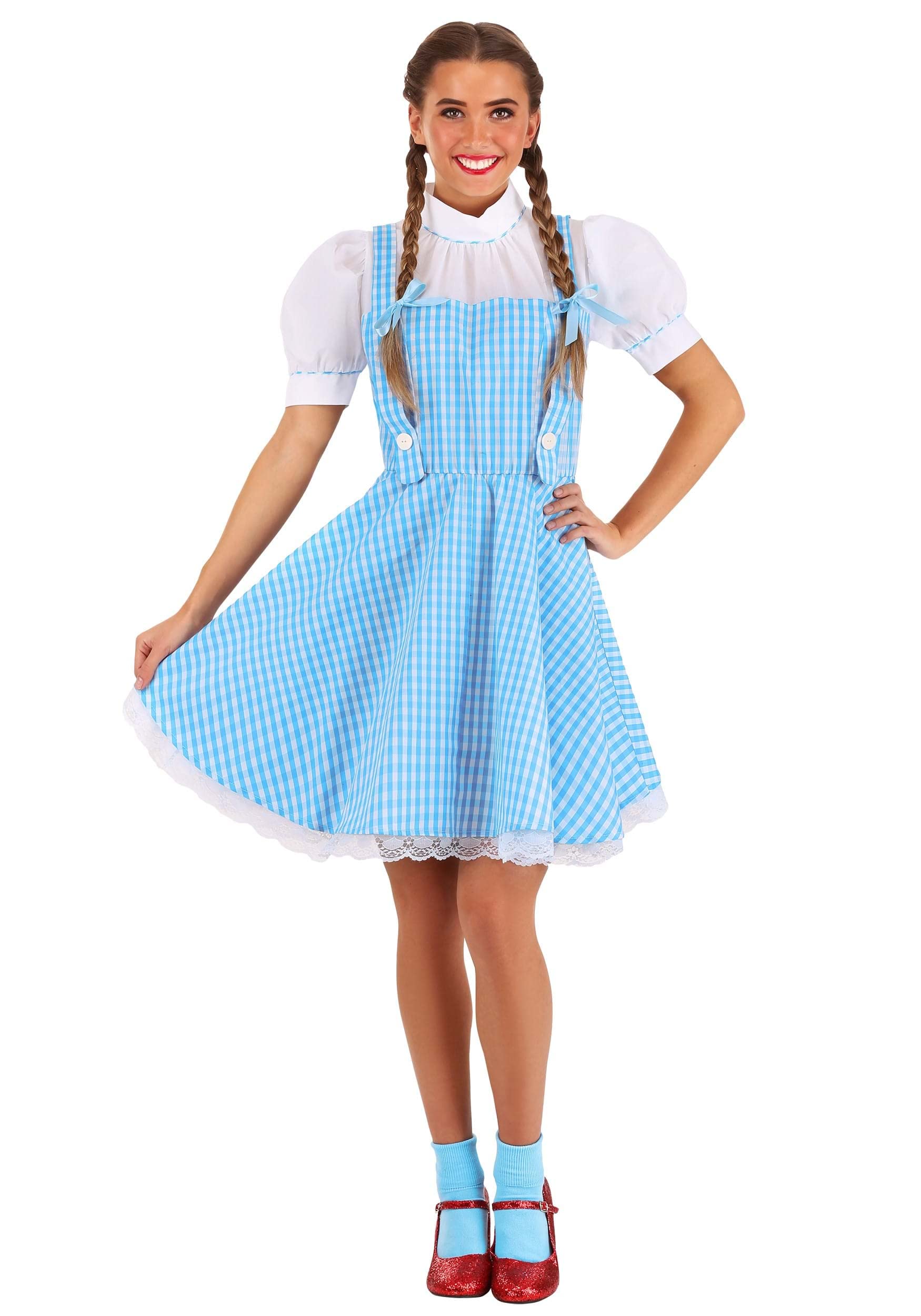 Wizard of Oz Dorothy Costume for Women - Kansas Girl Blue Dress for Movie Cosplay, Halloween & School Plays | Perfect for Themed Parties, Costume Events & Stage Performances