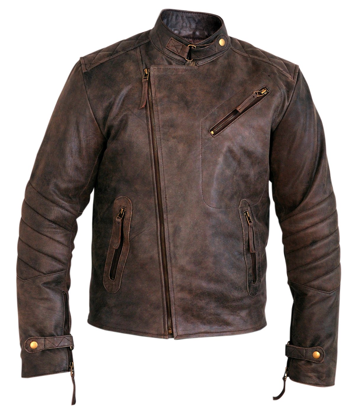 Men's Designer Kendal Leather Jacket - Premium Genuine Leather Motorcycle Jacket for Bikers & Fashion | Casual Wear, Night Out, Riding Gear