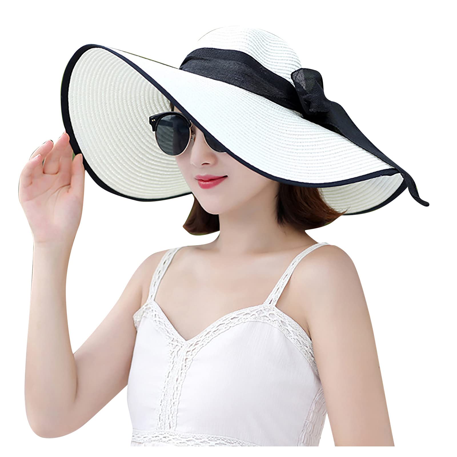 Women's Wide Brim Sun Hat with UPF 50+ Sun Protection - Stylish Beach Hat for Summer Vacation, Outdoor Activities & Travel