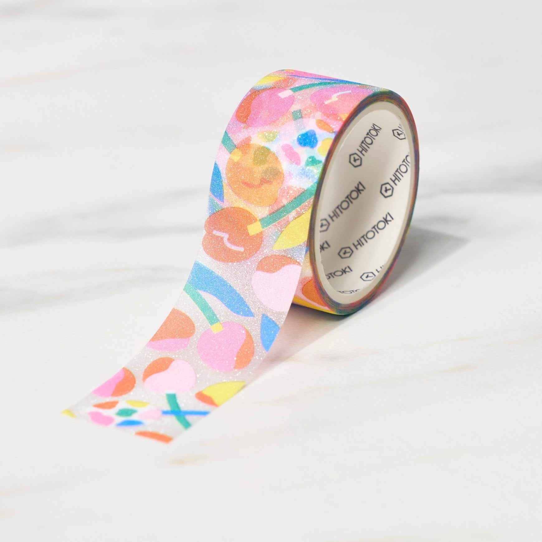 SODA 5th Edition Glitter Masking Tape - 6 Rolls Set, 15mm x 5m, Washable & Repositionable for Scrapbooking, DIY Crafts, Gift Wrapping - KING JIM Premium Quality Decorative Tape