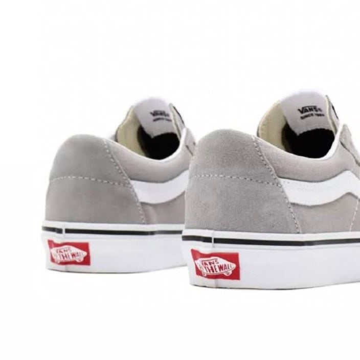 Sk8 Low Drizzle Grey True White Skate Shoes - Men's & Women's Casual Sneakers for Streetwear, Skateboarding & Everyday Comfort