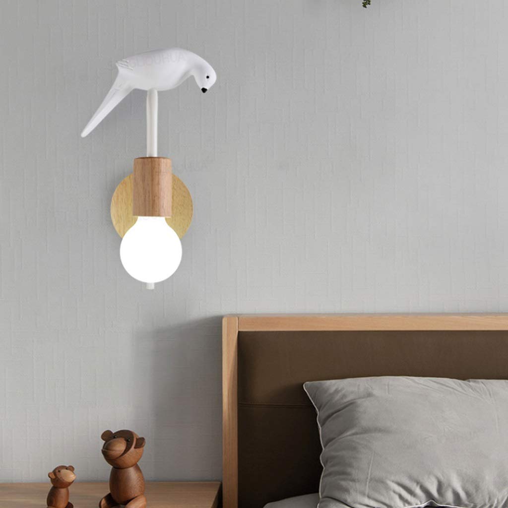 Nordic Bird LED Wall Lights - Modern Bedside Lamp & Bedroom Sconces for Living Room, Dorm, Nursery - Energy Efficient Home Decor Lighting Fixture for Cozy Ambience