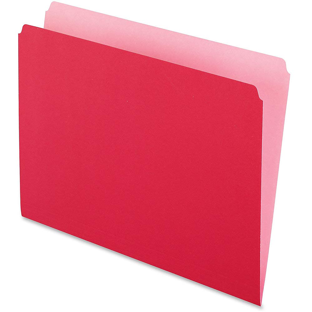Pendaflex Red Letter Size File Folders - 100 Pack (PFX152RED) - Hanging File Folders for Office, School, Home Organization & Document Storage