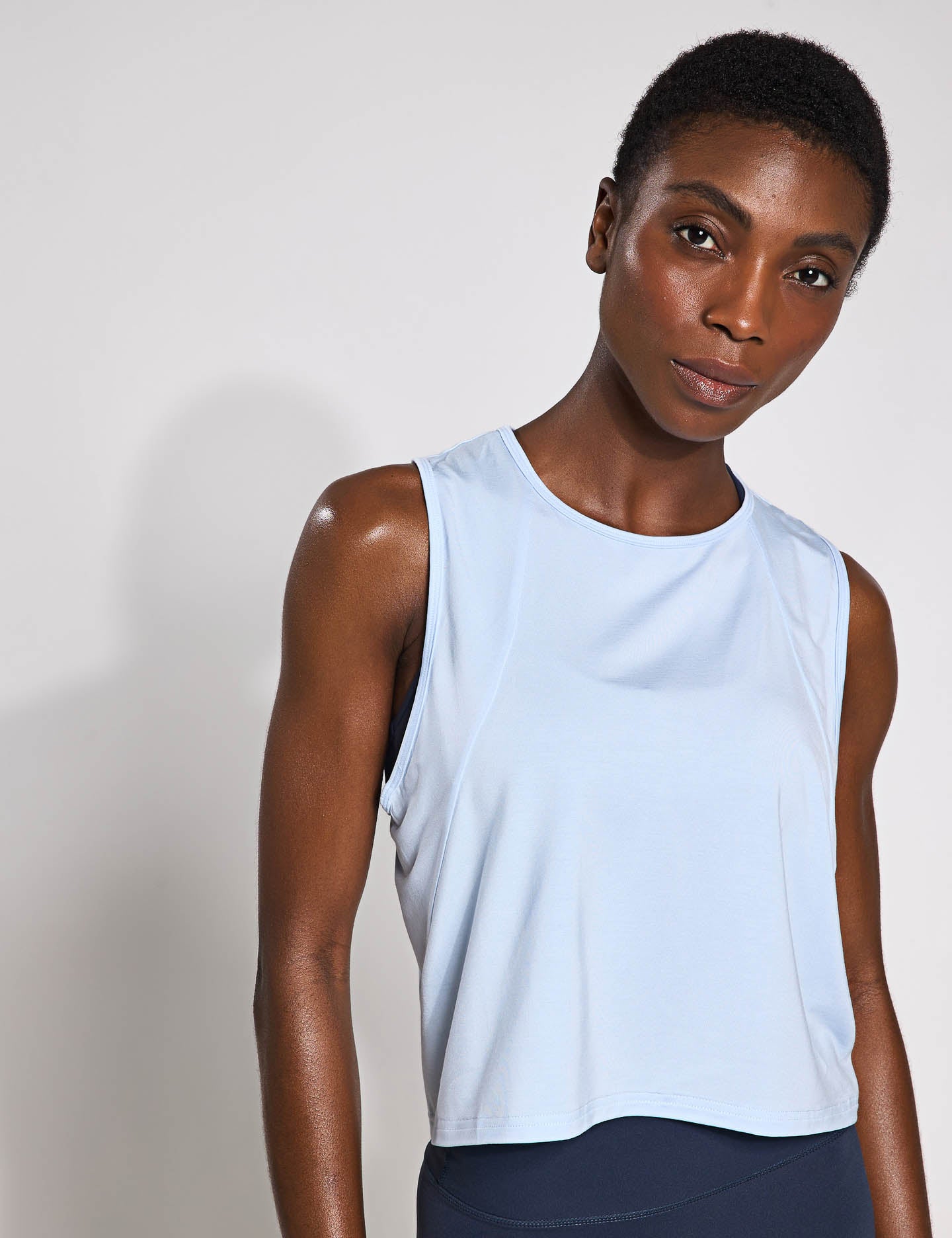 Mia Tank Top - Light Blue Women's Casual Sleeveless Shirt for Summer, Beach, and Everyday Wear