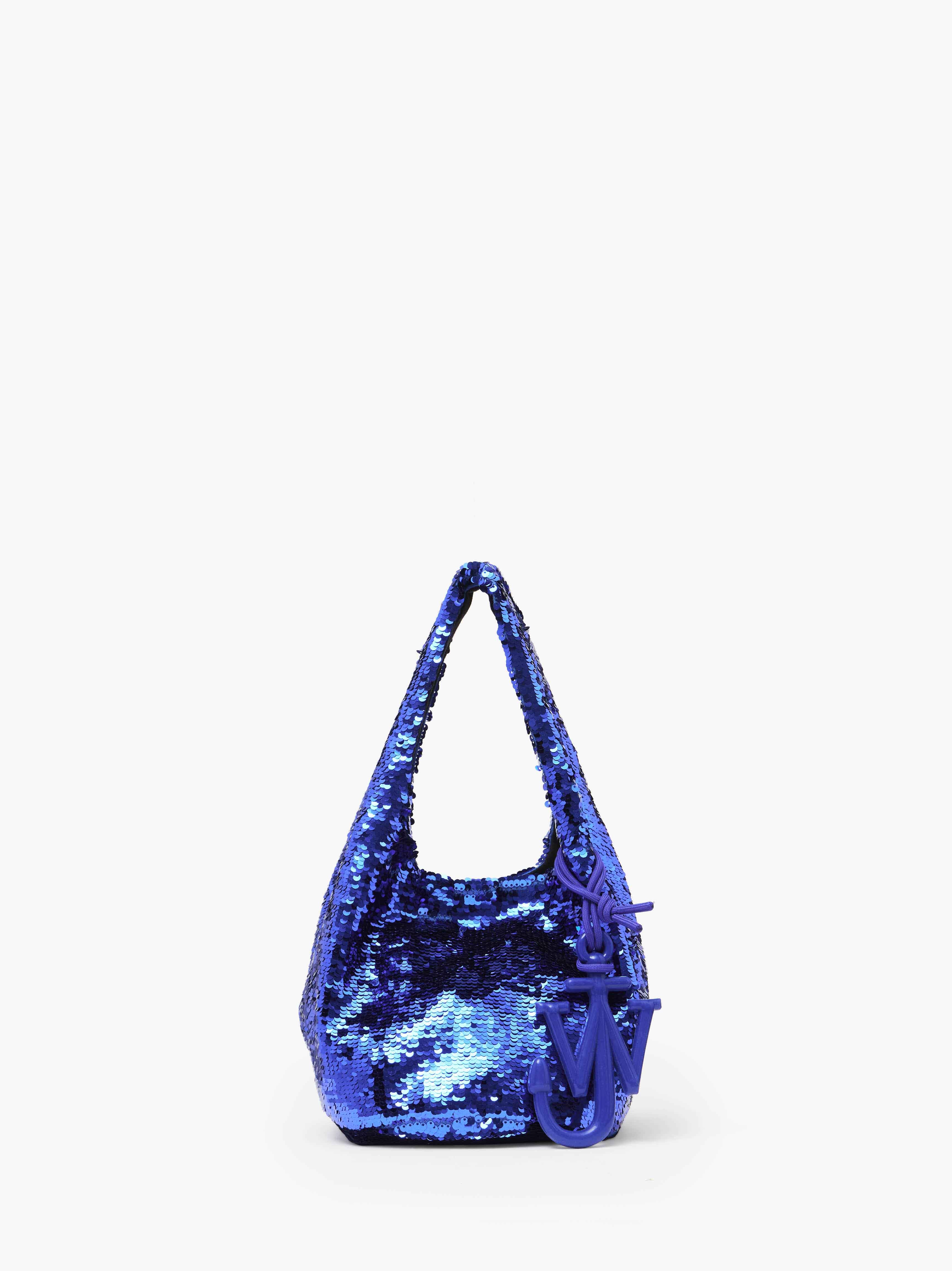 Mini Sequin Shopper Tote Bag in Dark Blue - HB0497FA0230 | Stylish & Sparkly Handbag for Parties, Evening Events & Special Occasions