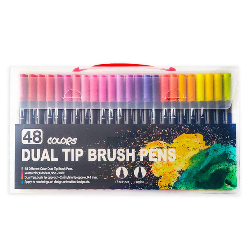 YHWW 120-Color Dual Tip Watercolor Brush Pens Set - Fine Liner & Felt Tip Art Markers for Drawing, Painting, Calligraphy | Perfect for Artists, Students, Bullet Journaling & DIY Crafts