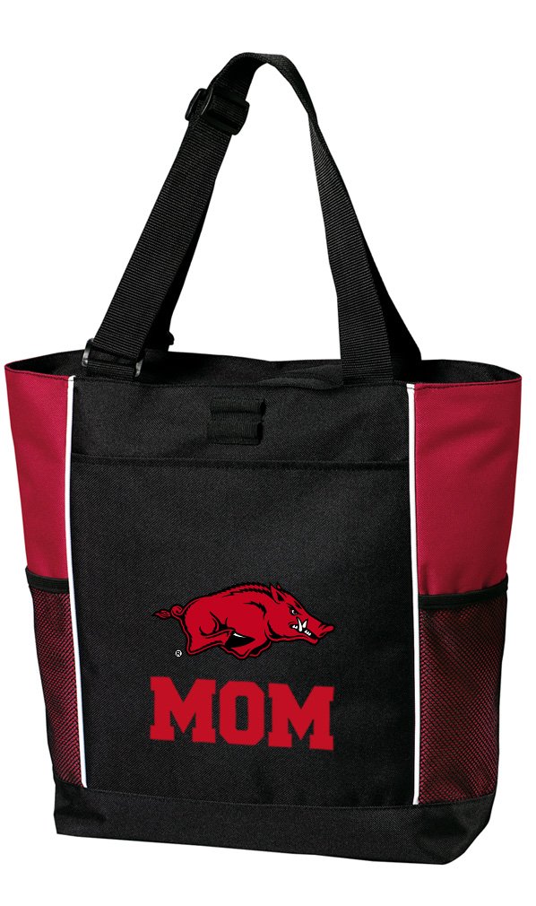 University of Arkansas Razorbacks Mom Tote Bag - Red Arkansas Logo Tote for Women, Beach Travel, Grocery Shopping & Game Day Essentials