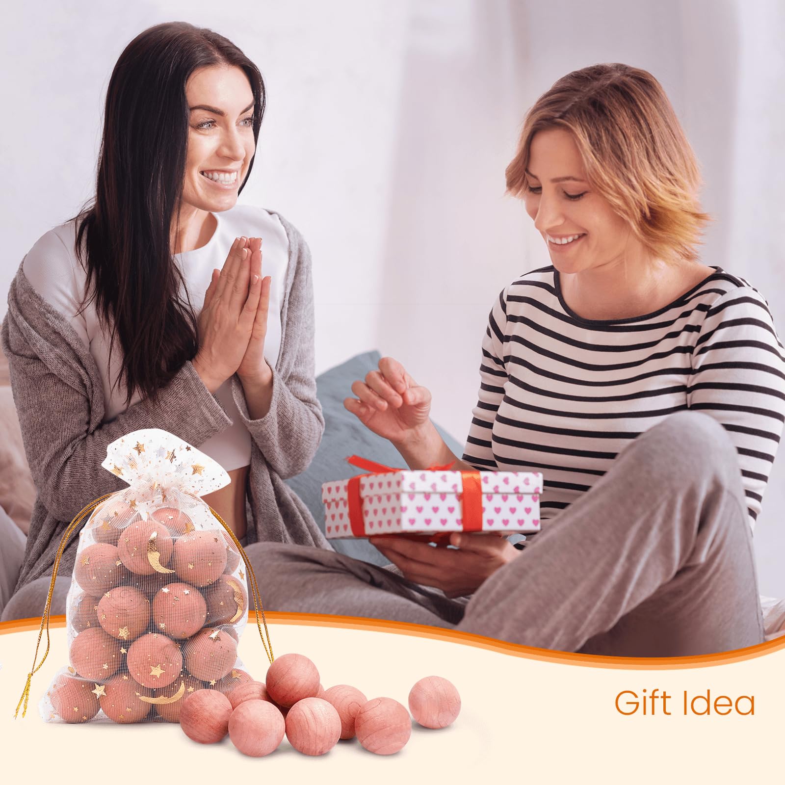 Natural Cedar Wood Blocks & Balls for Closet Storage - 100 Pcs Cedar Chips for Clothes, Drawers & Wardrobes | Fresh Scented Moth Repellent for Home, Travel & Storage Protection