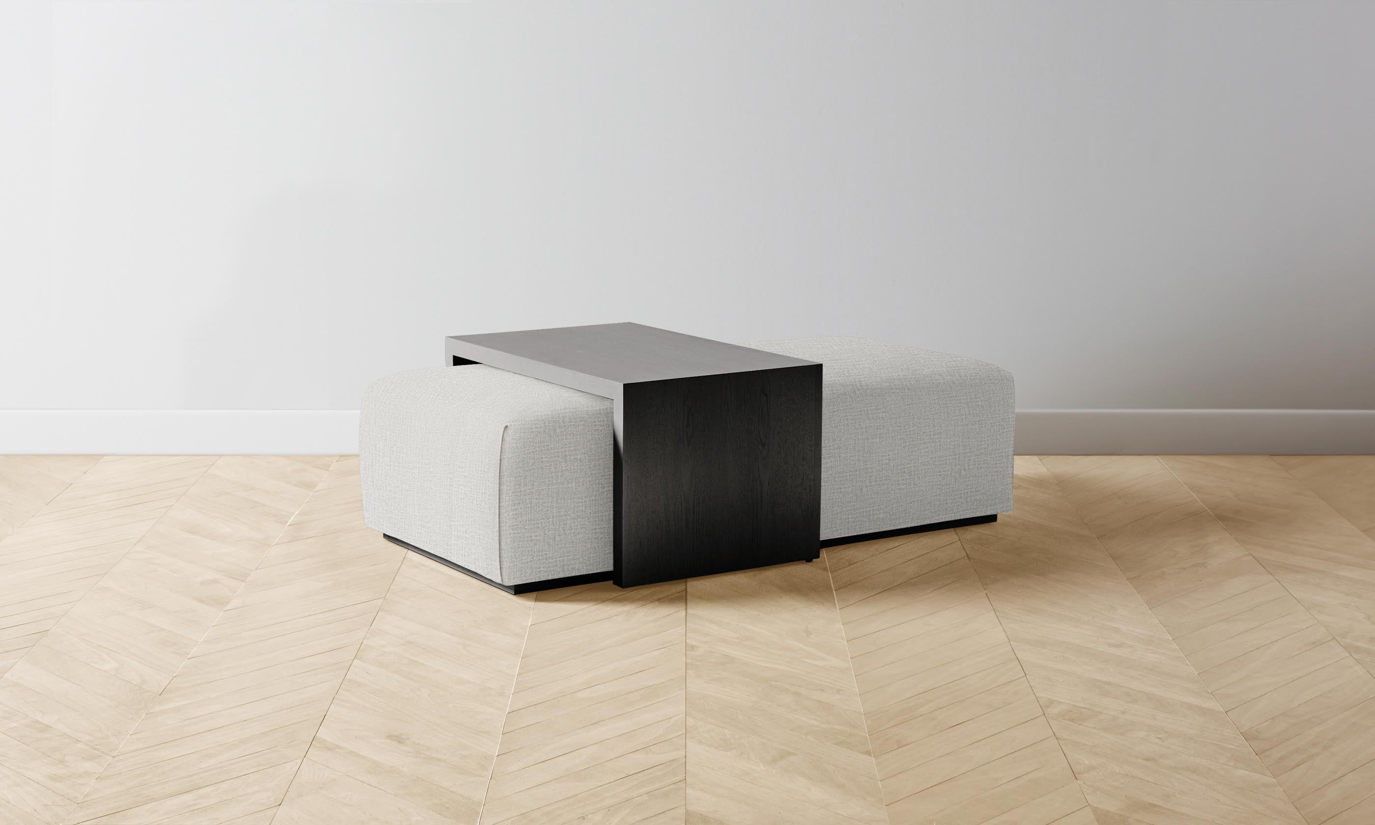 The Bowery Ottoman - Performance Woven Chenille Steel Grey Storage Bench with Tufted Top | Perfect for Living Room, Bedroom, or Entryway Seating and Storage