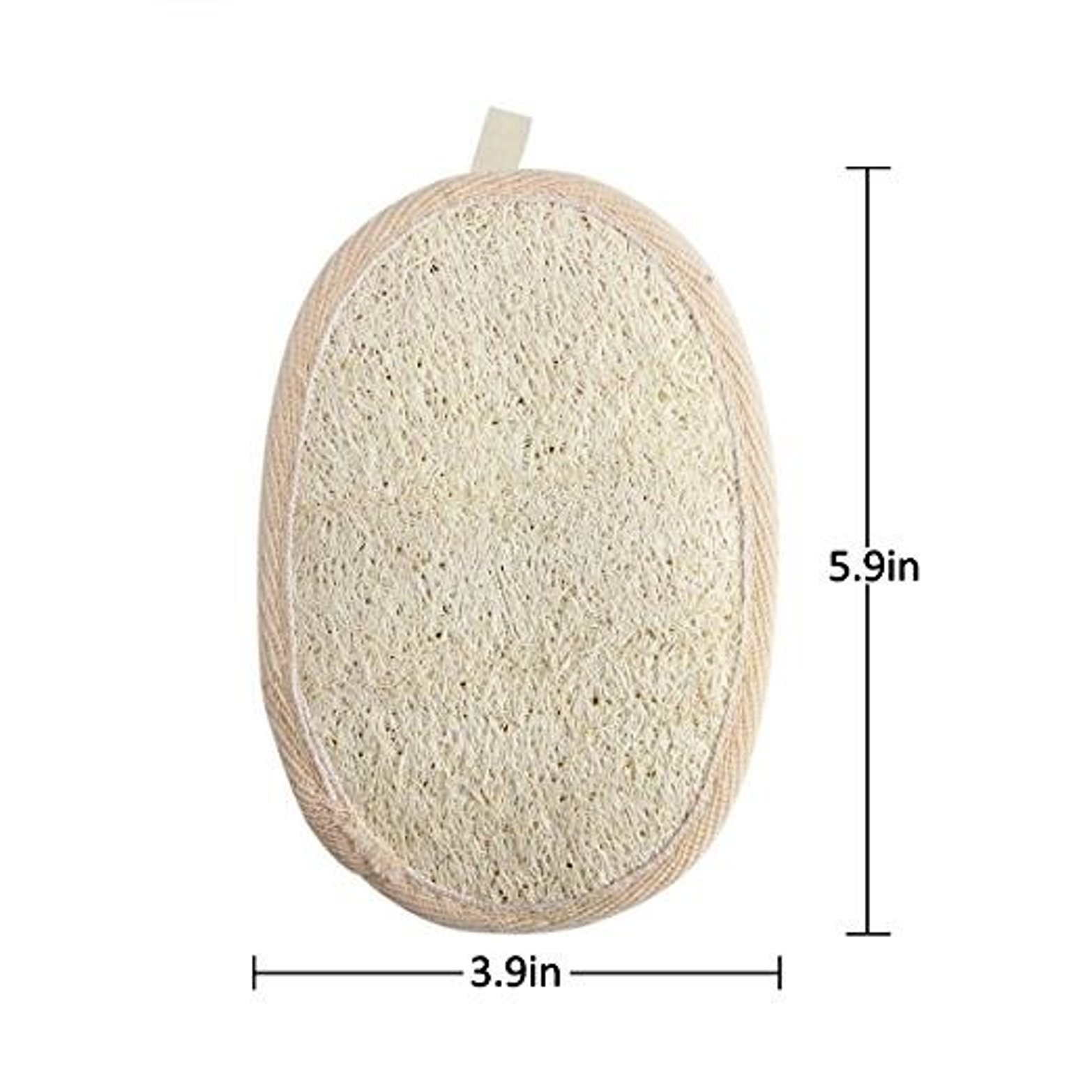 Jeoga® 5-Pack Natural Loofah Sponge Scrubber - Exfoliating Body Scrubber, Vegetable Ridge Guard Fiber, Eco-Friendly Bath & Kitchen Cleaning Pads for Shower, Dishes & Household Cleaning