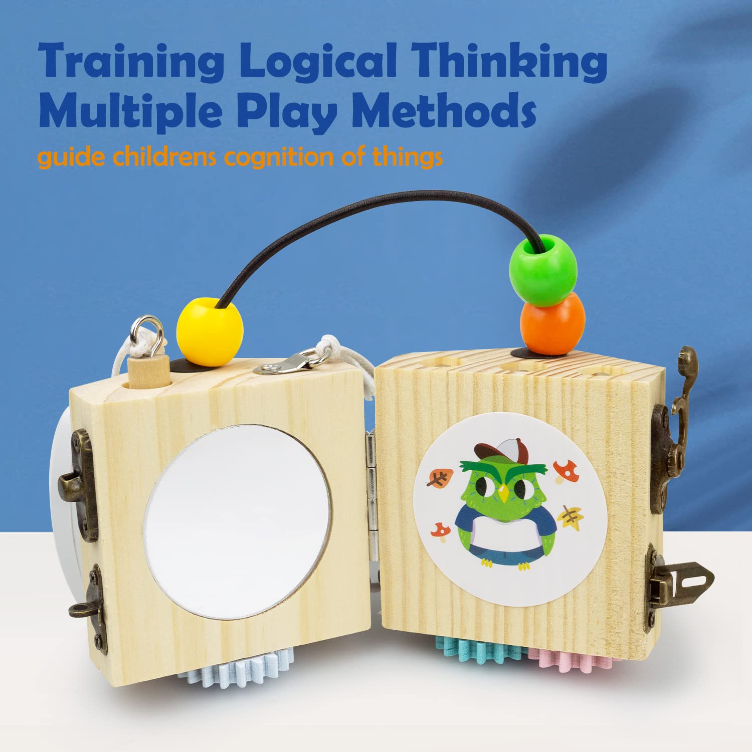 Busy Cube Sensory Board for Toddlers - Montessori Fine Motor Skills Toy for Kids 3+ Years | Travel Learning Activity for Babies & Preschoolers | Perfect for Airplane, Car Rides & Quiet Playtime
