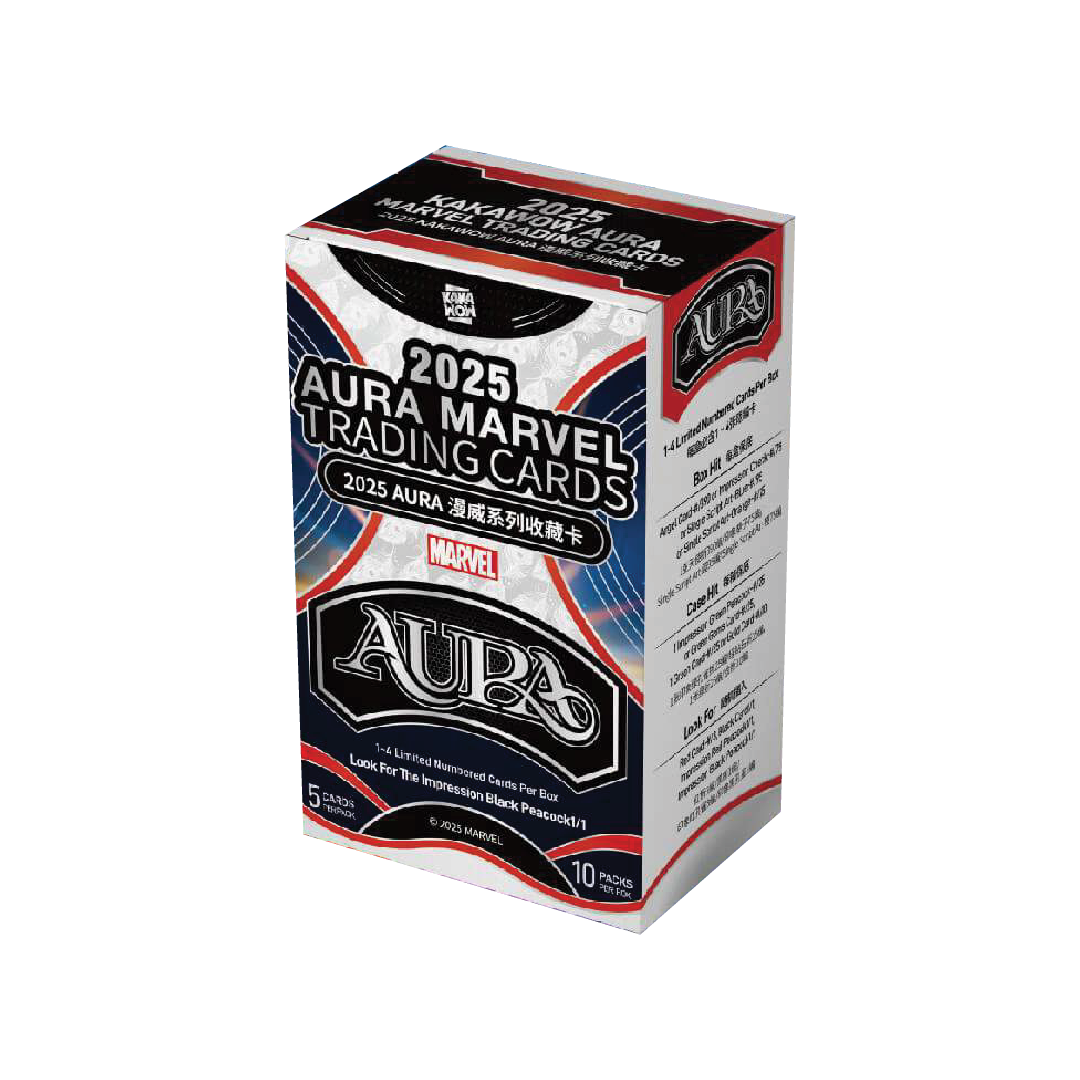 Kakawow Aura Marvel 2025 Collectible Trading Cards Hobby Box - Perfect for Collectors, Gifts & Game Nights