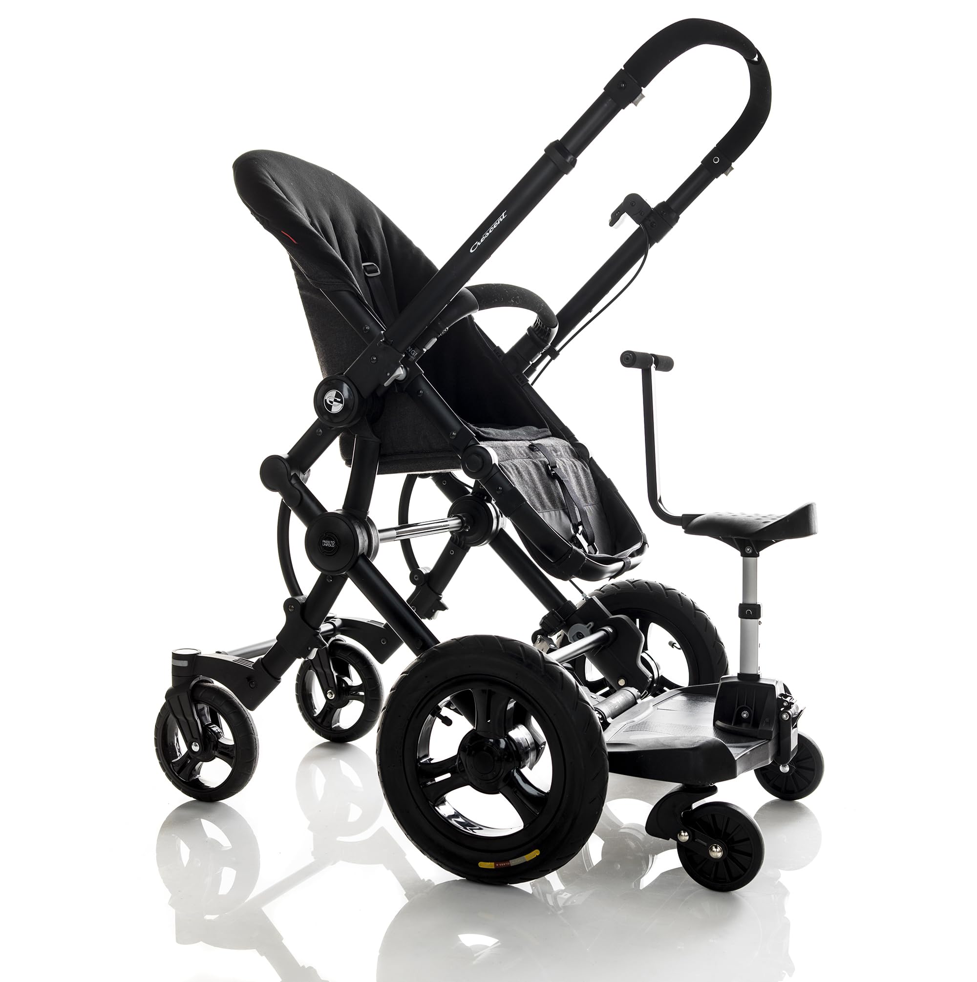 Premium Black Sit Stroller Board for Kids - Universal Attachment for Most Strollers - Perfect for Toddlers on the Go, Shopping Trips & Family Outings