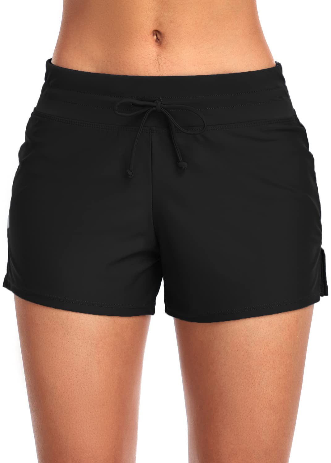 Derssity Women's Rash Guard Shorts - Quick Dry Running Shorts with Adjustable Drawstring for Swimming, Surfing, Yoga & Beach Workouts
