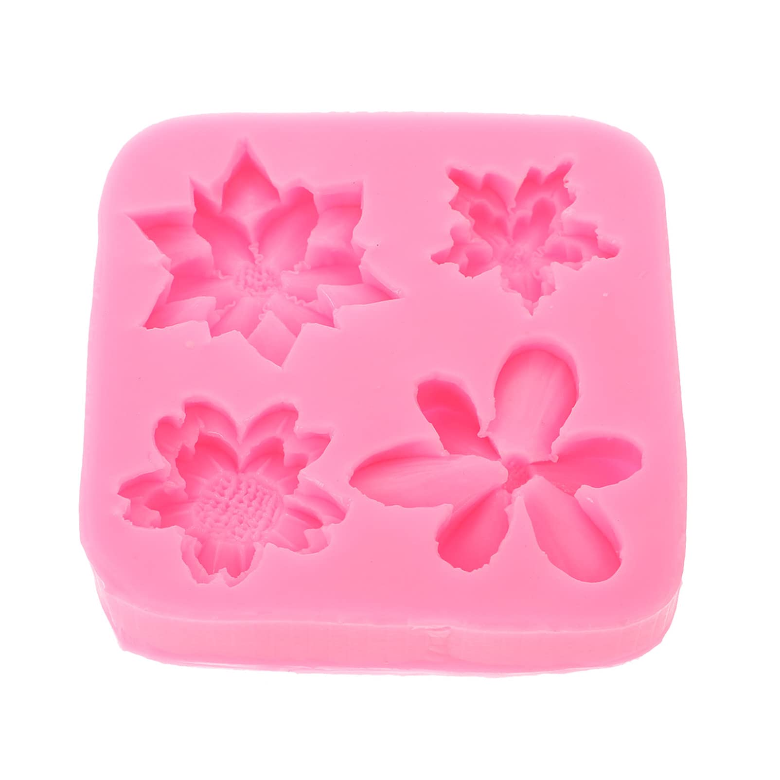 Premium Silicone Molds for Chocolate, Candy, Soap & Jelly - 4-Cavity Non-Stick Floral Design - DIY Baking & Crafting Supplies for Home, Party & Gift Making