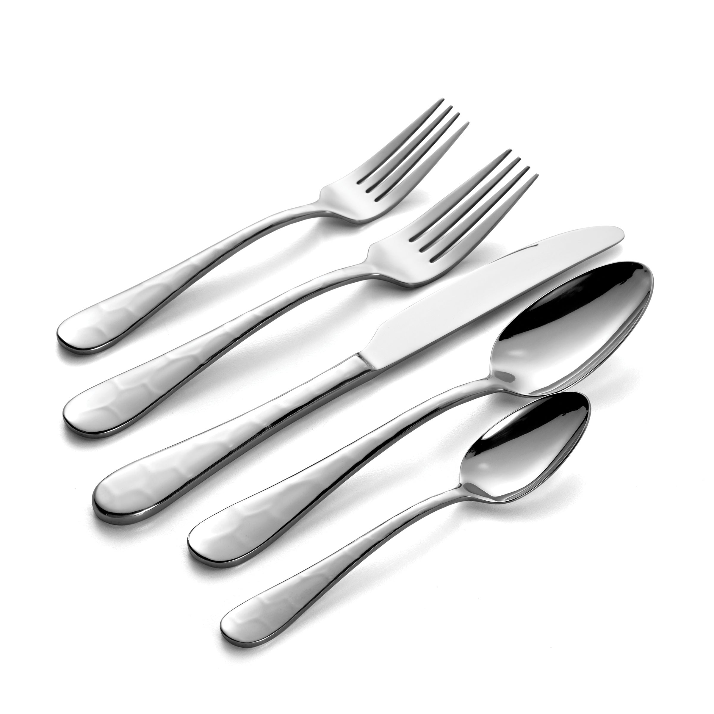 Premium Piper 45-Piece Stainless Steel Flatware Set - Service for 8 - Elegant Dining Silverware for Home, Restaurant & Wedding - Dishwasher Safe Cutlery Set