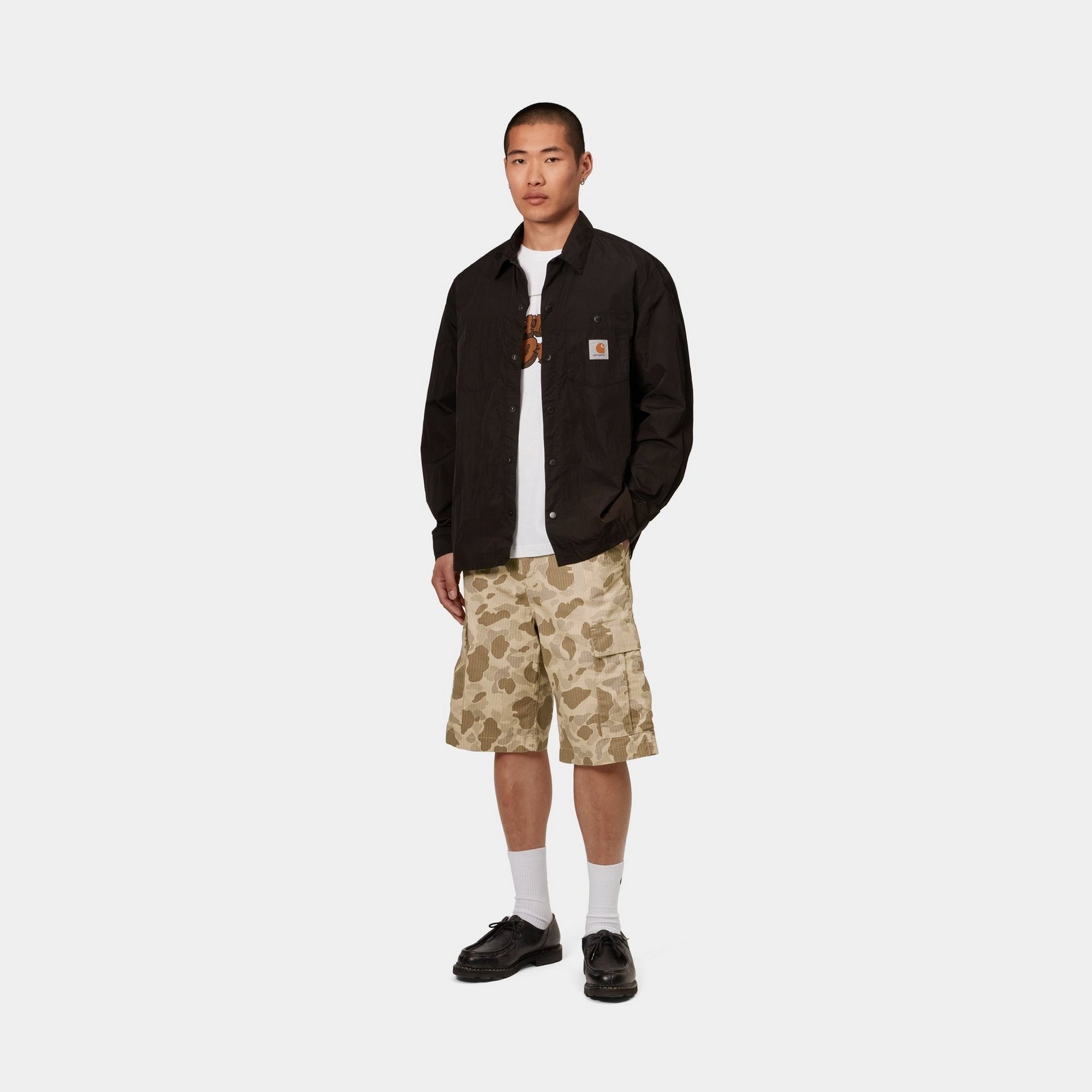 Men's Regular Fit Cargo Shorts - Garment Dyed Desert Duck Camo | Durable Outdoor Work & Hiking Shorts for Men | Casual Summer Adventure Wear
