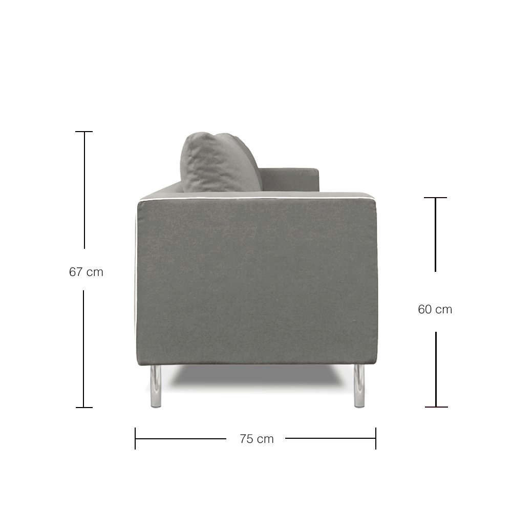 Lexus 2.5 Seater Sofa - Modern Fabric Living Room Couch for Small Spaces, Apartments & Studios | Comfortable Compact Loveseat for Relaxing, Watching TV & Hosting Guests