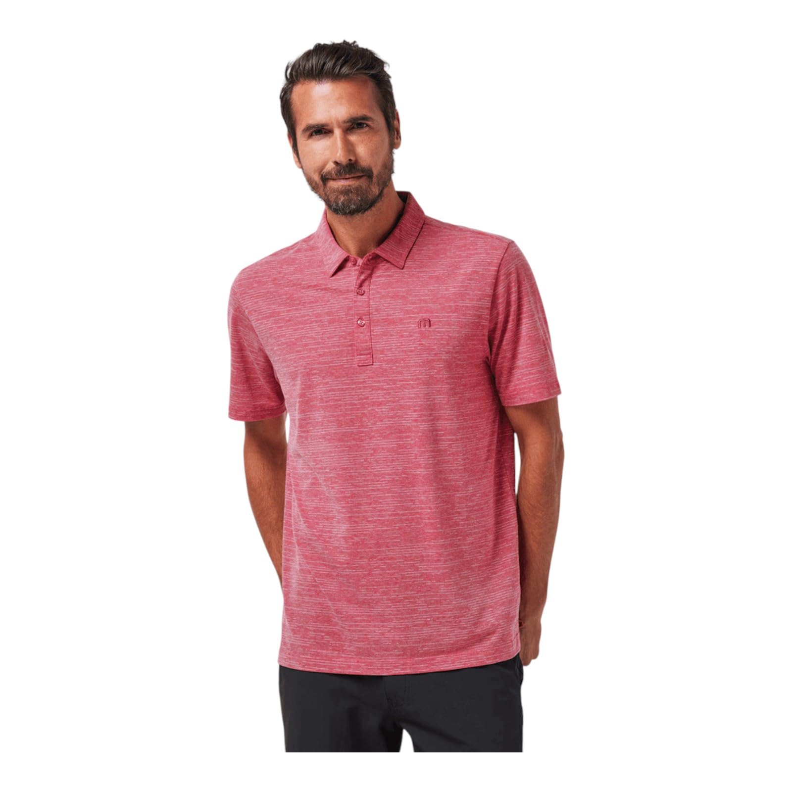TravisMathew Men's The Heater Golf Polo Shirt - Moisture-Wicking Performance Shirt for Golf, Casual Wear & Outdoor Activities