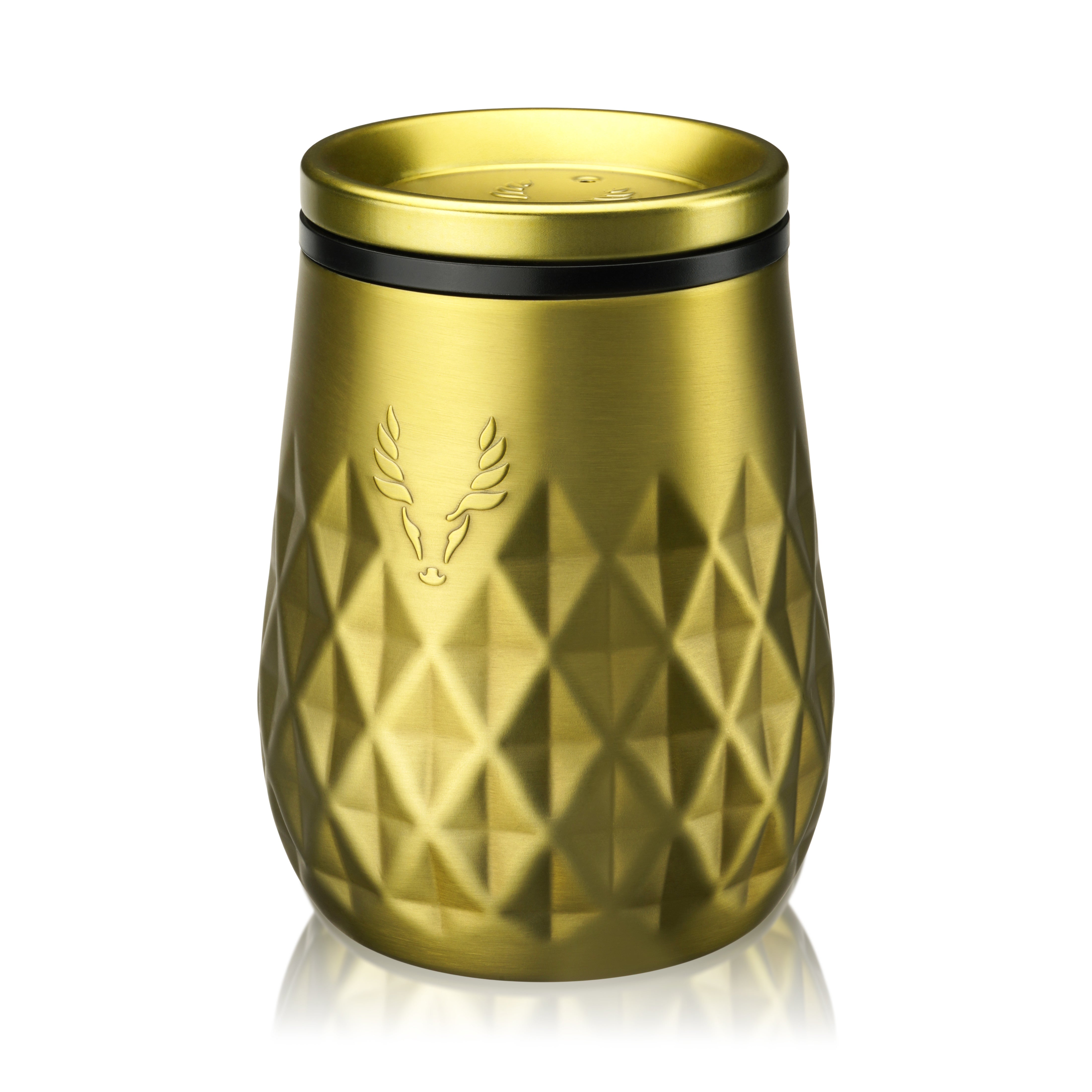 Premium Stainless Steel Wine Tumbler with Gold Finish - Insulated Double Wall for Hot & Cold Drinks - Perfect for Outdoor Picnics, Parties, and Home Entertaining