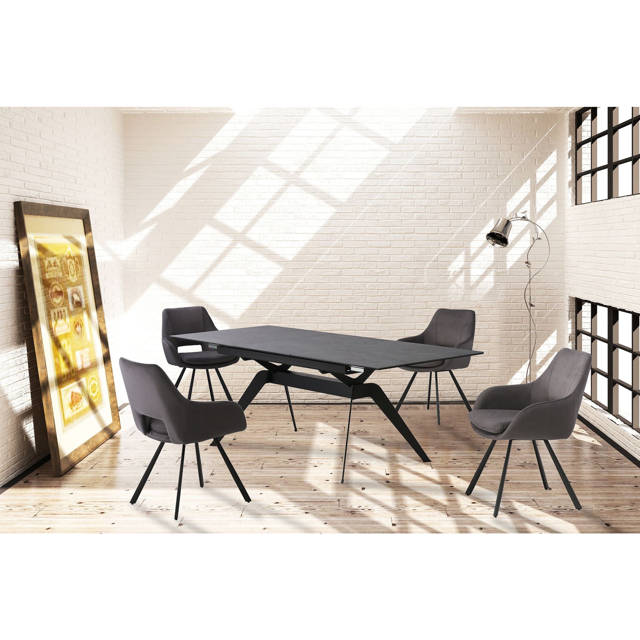 Amaze 5-Piece Modern Dining Set - Elegant Table & Chairs for Kitchen, Dining Room - Perfect for Family Meals & Entertaining Guests