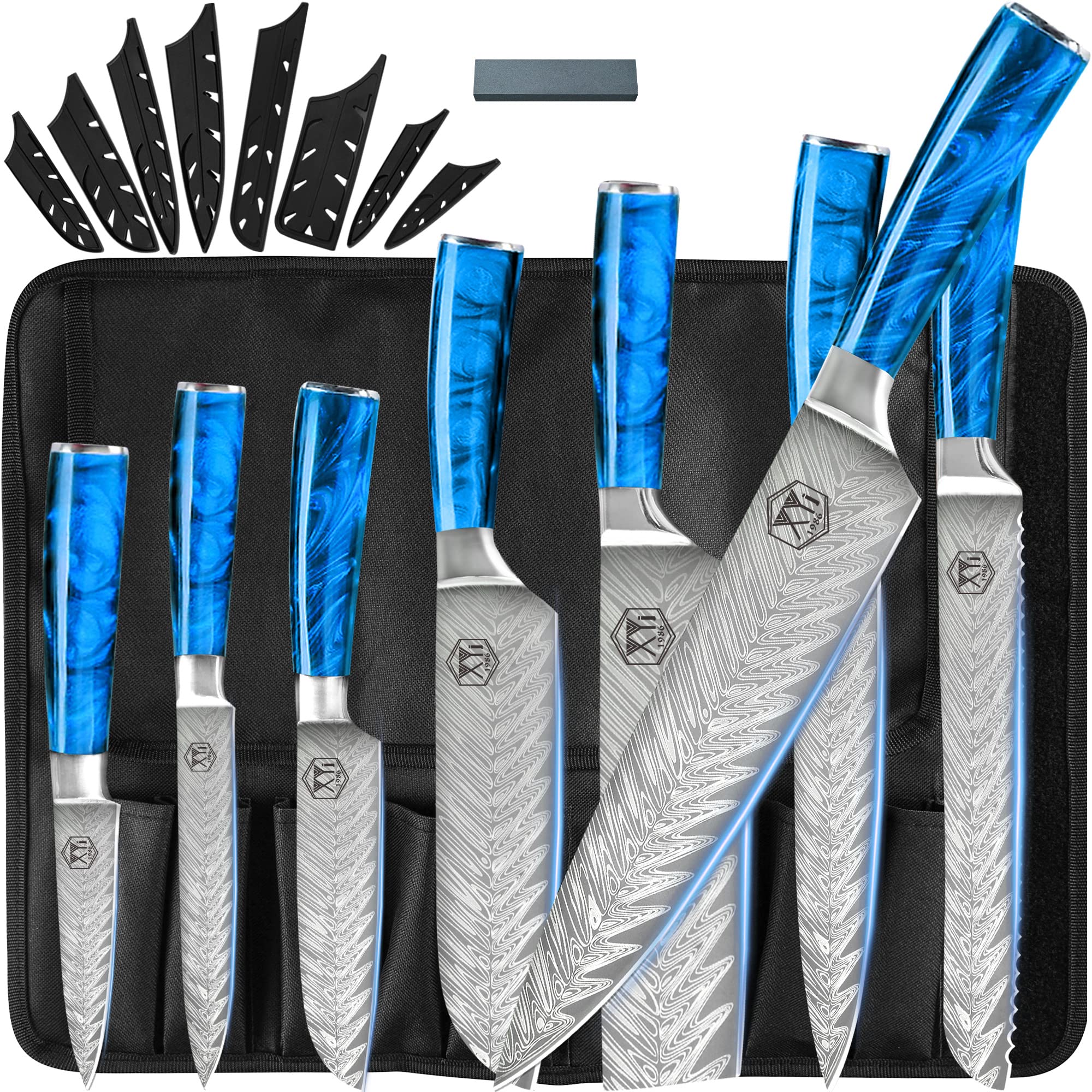 XYJ Professional 8-Piece Kitchen Knife Set - 8