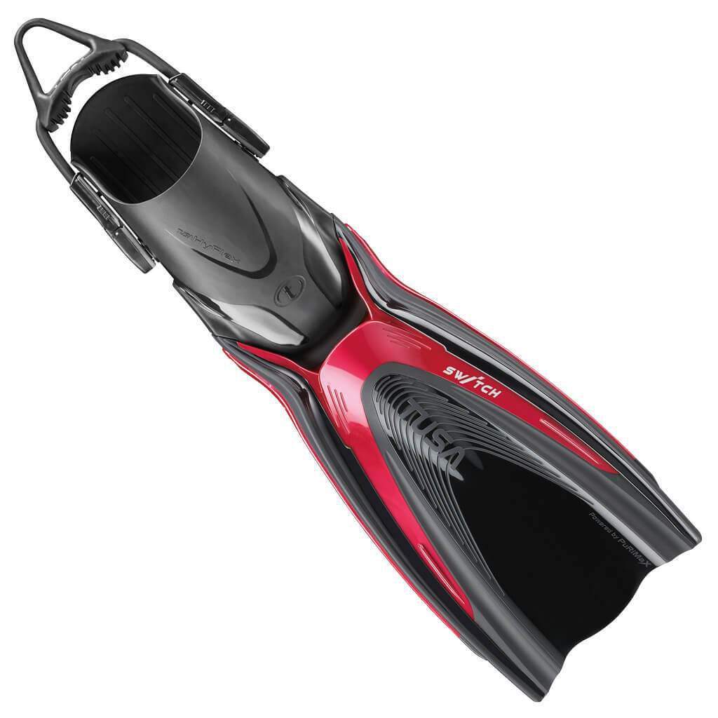 Tusa Hyflex Switch Fin - Adjustable Scuba Diving Fins for Comfort & Performance - Perfect for Snorkeling, Spearfishing & Underwater Exploration