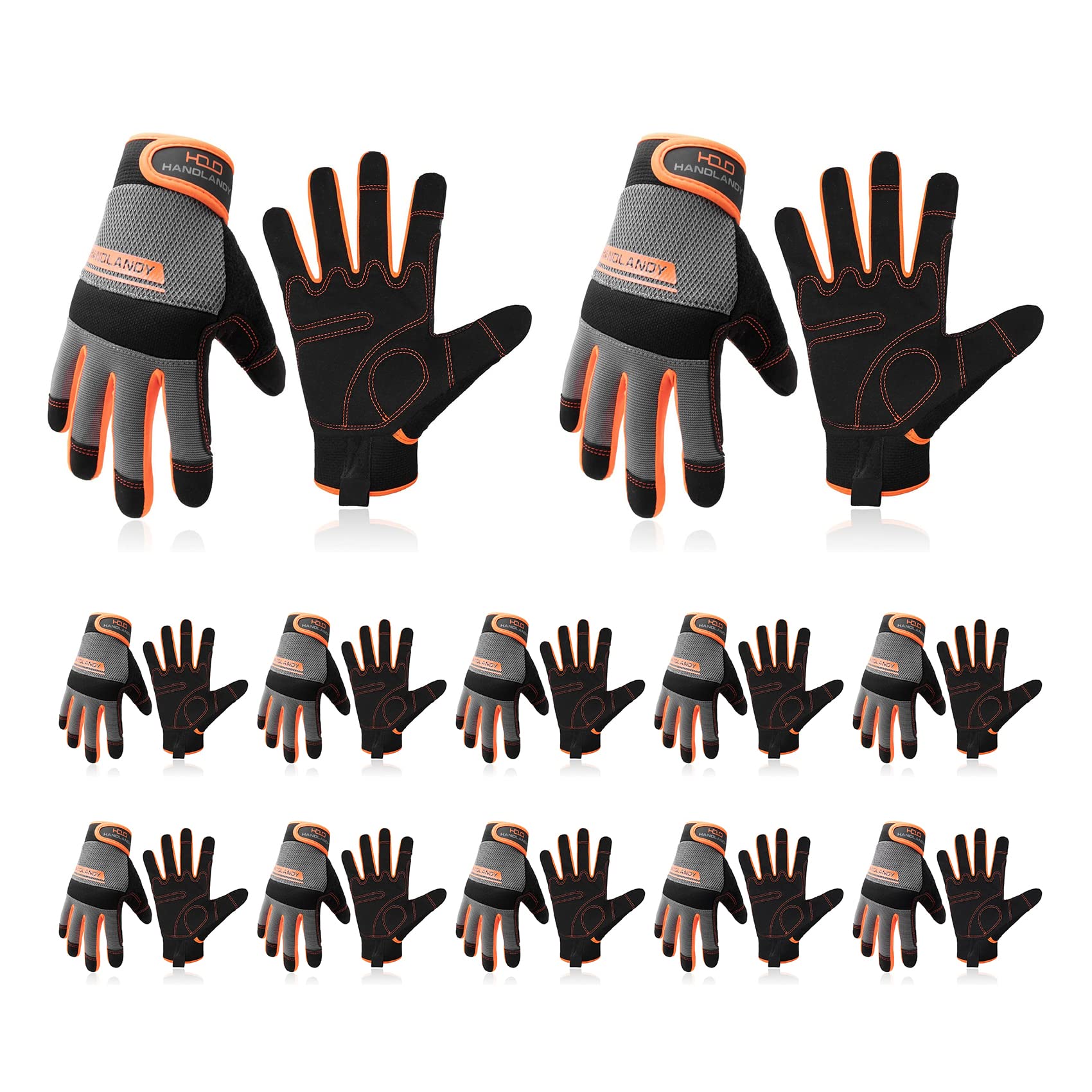 120 Pairs UltraLight Work Gloves for Men & Women - Touchscreen Mechanic & Gardening Gloves for Drivers, DIY Projects & Outdoor Activities