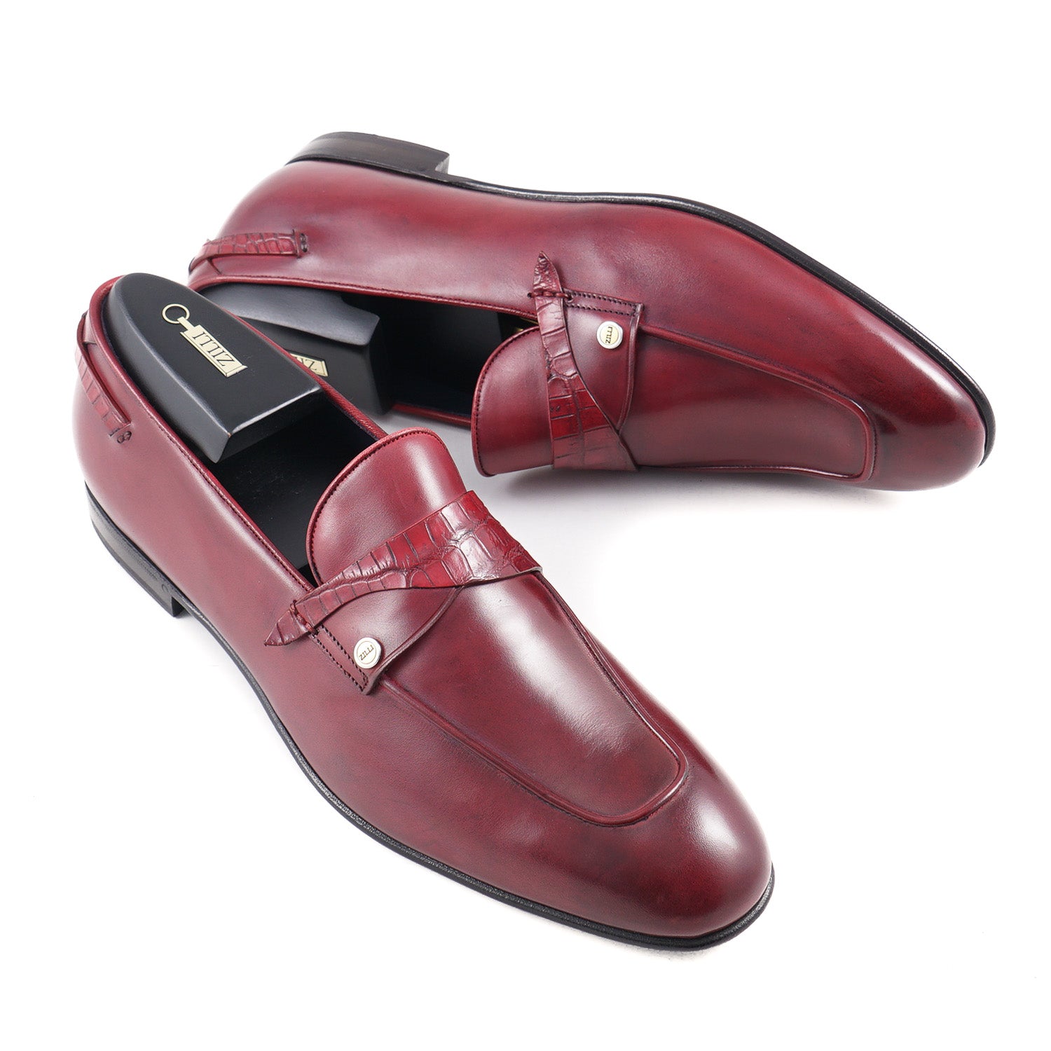 Luxury Zilli Crocodile & Calf Leather Loafers for Men - Premium Italian Handmade Dress Shoes for Business & Formal Occasions