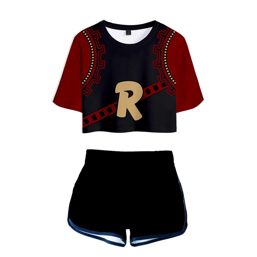 My Sky 2-Piece Anime Outfit for Women - Stylish Crop Top & Shorts Set | Casual Cosplay, Anime Convention, Summer Streetwear
