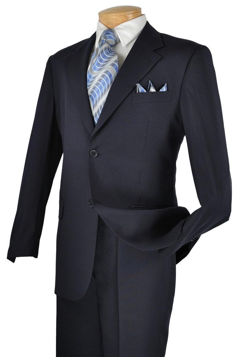 Navy Blue Regular Fit 2-Piece Suit for Men | Business Formal Attire | Office Wear, Wedding & Special Occasions